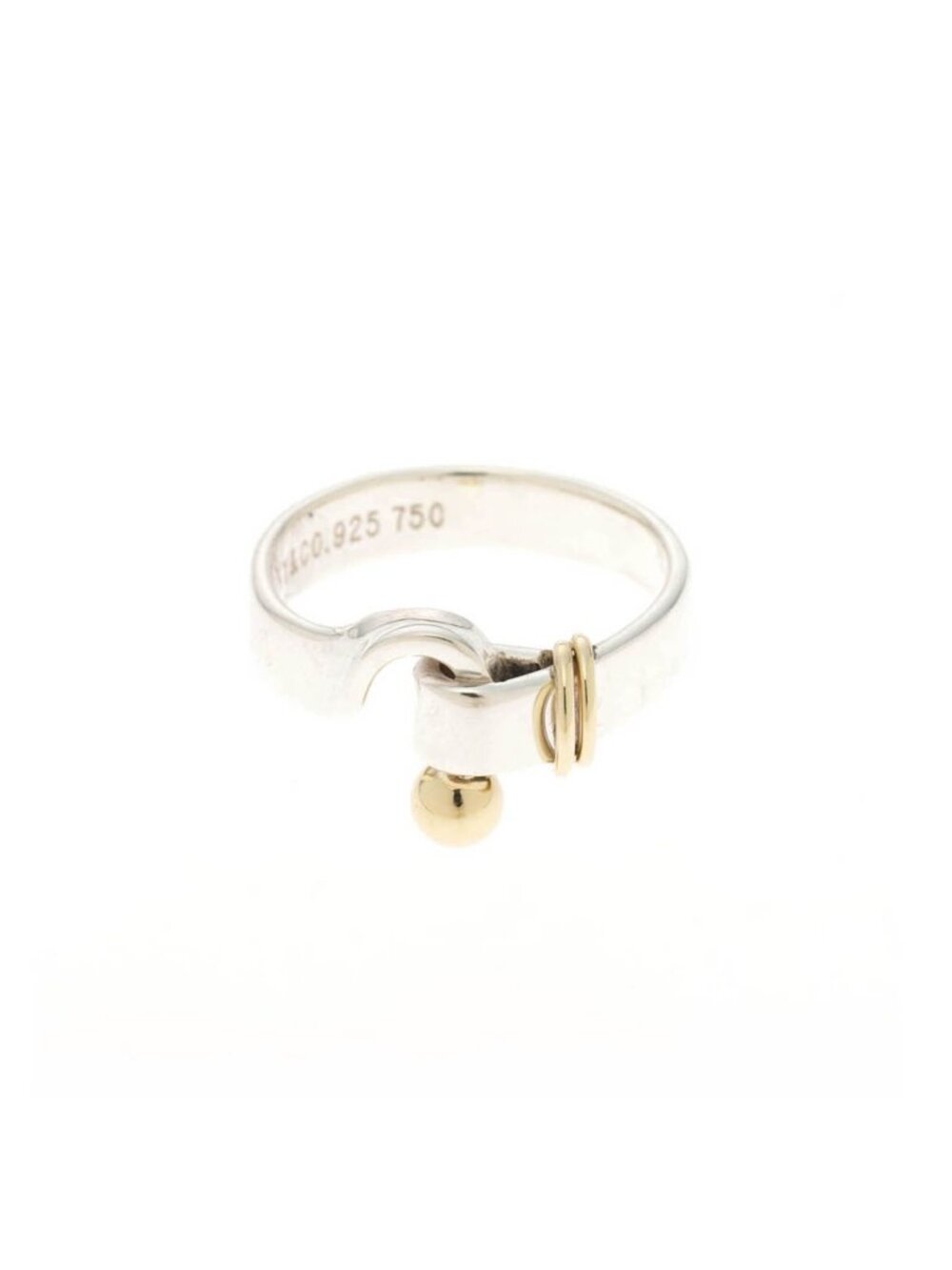 Tiffany & Co Hook & Eye YG Ring Silver